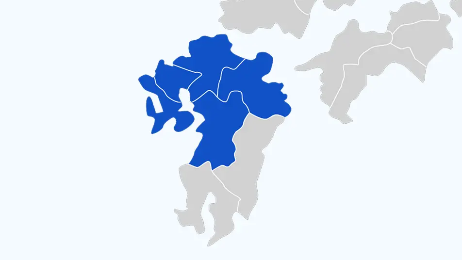 九州エリア対応！福岡県、佐賀県、長崎県、熊本県、大分県